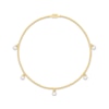 Thumbnail Image 1 of Sneaker Bling Cultured Pearl Dangle Heel Chain 14K Yellow Gold-Plated Sterling Silver