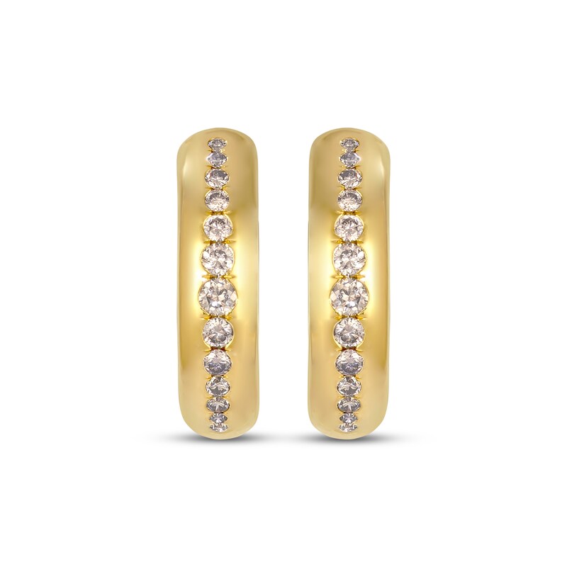 Main Image 2 of Le Vian Diamond Hoop Earrings 1/3 ct tw 14K Honey Gold