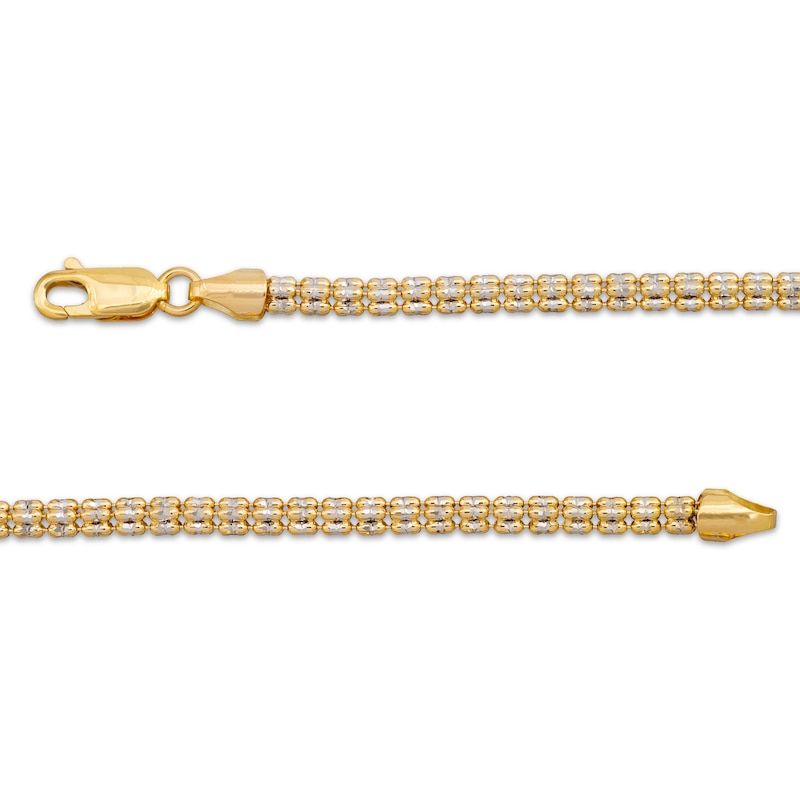 Main Image 3 of 3.25mm Diamond-Cut Ice Chain Necklace Solid 10K Yellow Gold 20"