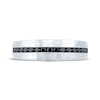 Thumbnail Image 3 of Now + Forever Men's Black Diamond Hammered Wedding Band 3/8 ct tw 10K White Gold