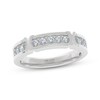 Thumbnail Image 1 of Men's THE LEO Prisma Diamond &quot;X&quot; Wedding Band 1/2 ct tw 14K White Gold