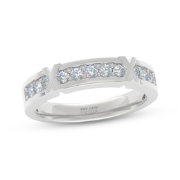 Men's THE LEO Prisma Diamond "X" Wedding Band 1/2 ct tw 14K White Gold