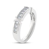 Thumbnail Image 2 of Men's THE LEO Prisma Diamond &quot;X&quot; Wedding Band 1/2 ct tw 14K White Gold