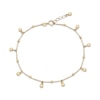 Thumbnail Image 2 of Bead Station & Dangle Bracelet Hollow 10K Yellow Gold 7.5"