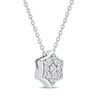 Thumbnail Image 2 of Diamond Curved Hexagon Necklace 1/10 ct tw 10K White Gold 18&quot;