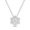 Thumbnail Image 3 of Diamond Curved Hexagon Necklace 1/10 ct tw 10K White Gold 18&quot;