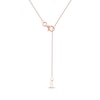 Thumbnail Image 4 of Diamond Openwork Circle Necklace 1/8 ct tw 10K Rose Gold 18"