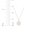 Thumbnail Image 7 of Diamond Openwork Circle Necklace 1/8 ct tw 10K Rose Gold 18"