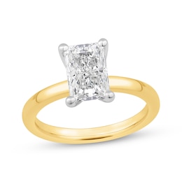 Radiant-Cut Lab-Grown Diamond Solitaire Engagement Ring 2 ct tw 14K Yellow Gold (F/VS2)