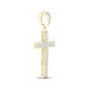 Thumbnail Image 2 of Men's Lab-Grown Diamond Cross Charm 2 ct tw 10K Yellow Gold