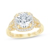 Thumbnail Image 1 of Monique Lhuillier Bliss Round-Cut Lab-Grown Diamond Cushion Halo Engagement Ring 2-1/3 ct tw 18K Yellow Gold