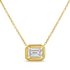 Thumbnail Image 1 of KAY Lab-Grown Diamonds Emerald-Cut Solitaire Necklace 1/2 ct tw 10K Yellow Gold 18" (F/SI2)