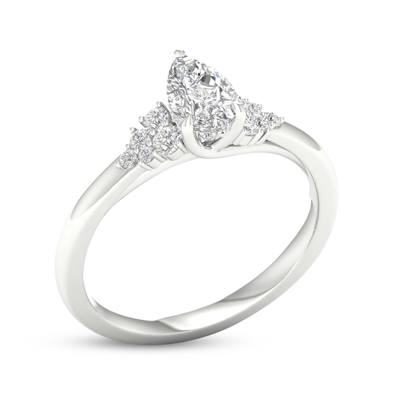 Main Image 2 of Pear-Shaped Diamond Engagement Ring 3/4 ct tw 14K White Gold