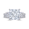 Thumbnail Image 3 of Princess & Round-Cut Lab-Grown Diamond Three-Stone Bridal Set 4 ct tw 14K White Gold