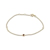 Thumbnail Image 1 of STUDIO BY KAY Garnet & White Lab-Created Sapphire Bezel-Set Bracelet 24K Yellow Gold Vermeil Sterling Silver 7.5"