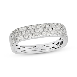 Le Vian Three-Row Diamond Angled Ring 1/2 ct tw 14K Vanilla Gold