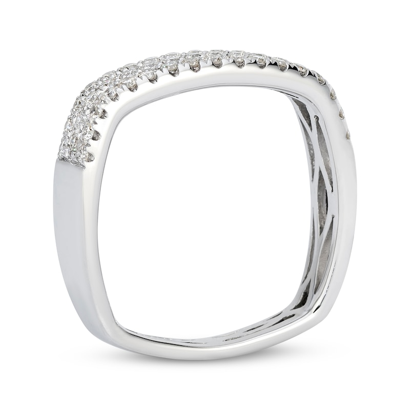 Main Image 3 of Le Vian Three-Row Diamond Angled Ring 1/2 ct tw 14K Vanilla Gold