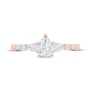 Thumbnail Image 3 of Now + Forever Lab-Grown Diamonds Pear-Shaped Three-Stone Engagement Ring 5/8 ct tw 14K Rose Gold
