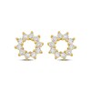 Thumbnail Image 2 of Children's Cubic Zirconia Sunburst Stud Earrings 14K Yellow Gold