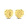 Thumbnail Image 2 of Children's Heart-Shaped Virgin Mary Stud Earrings 14K Yellow Gold