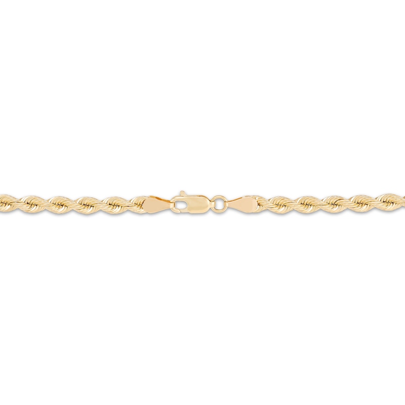 Main Image 7 of 3mm Silk Rope Chain Necklace & Bracelet Set Semi-Solid 10K Yellow Gold