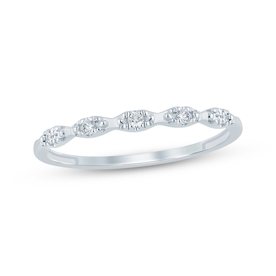 Now + Forever Lab-Grown Diamonds Anniversary Ring 1/20 ct tw 10K White Gold