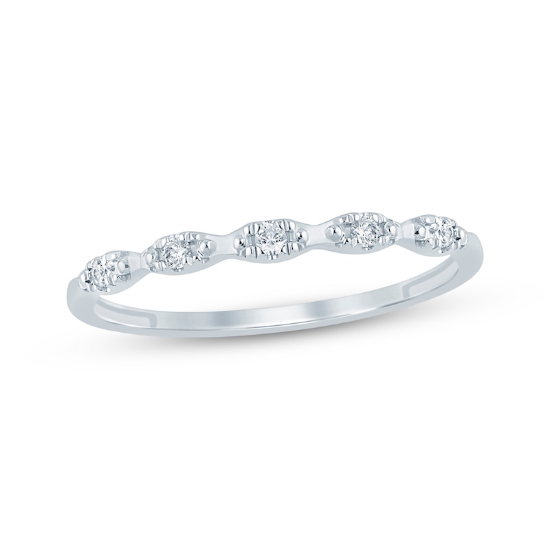 Main Image 1 of Now + Forever Lab-Grown Diamonds Anniversary Ring 1/20 ct tw 10K White Gold
