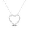 Thumbnail Image 1 of KAY Signature Collection Lab-Grown Diamond Heart Outline Necklace 1/2 ct tw 10K White Gold 18"