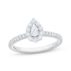 Thumbnail Image 1 of Now + Forever Pear-Shaped Diamond Halo Engagement Ring 1/2 ct tw 14K White Gold