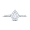 Thumbnail Image 3 of Now + Forever Pear-Shaped Diamond Halo Engagement Ring 1/2 ct tw 14K White Gold