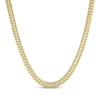 Thumbnail Image 1 of 7.6mm Angled Curb Chain Necklace Semi-Solid 10K Yellow Gold 22"