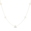 Thumbnail Image 1 of Clover Station Necklace 10K Yellow Gold 18"