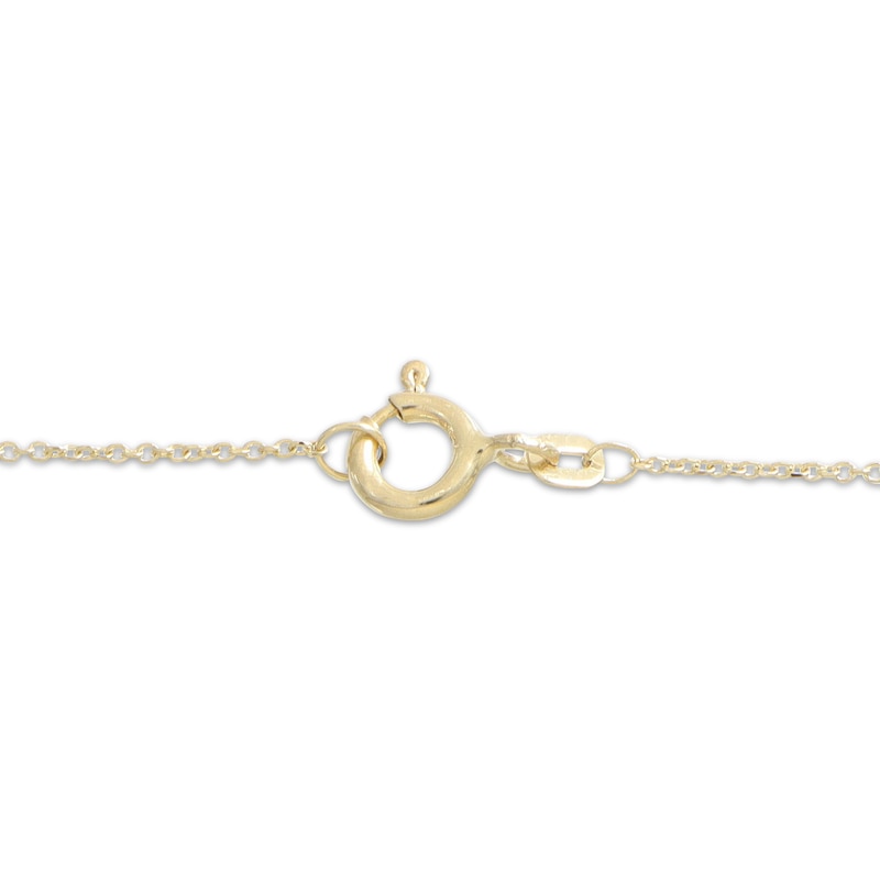 Main Image 3 of Clover Station Necklace 10K Yellow Gold 18"