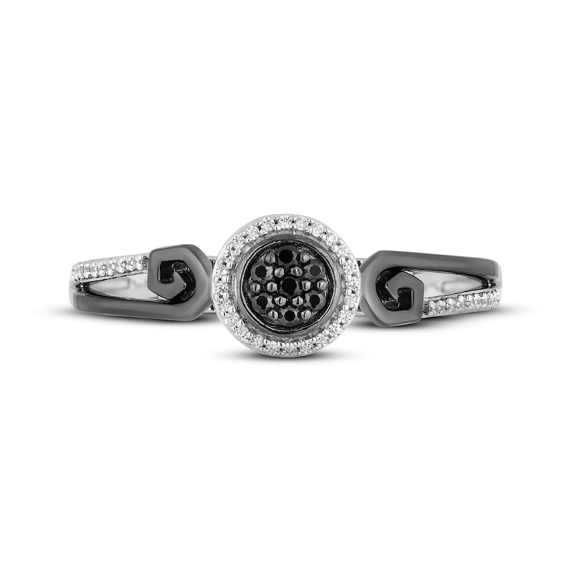 Main Image 4 of Disney Treasures The Nightmare Before Christmas Black & White Diamond Ring 1/6 ct tw 18K Rose Gold Vermeil & Sterling Silver