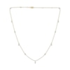 Thumbnail Image 1 of Monique Lhuillier Bliss Marquise & Round-Cut Lab-Grown Diamond Dangle Necklace 3/8 ct tw 24K Yellow Gold Vermeil Sterling Silver 17"