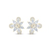 Thumbnail Image 2 of Monique Lhuillier Bliss Marquise, Pear & Round-Cut Lab-Grown Diamond Cluster Stud Earrings 1 ct tw 24K Yellow Gold Vermeil Sterling Silver