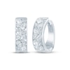 Thumbnail Image 1 of Monique Lhuillier Bliss Marquise & Round-Cut Lab-Grown Diamond Hoop Earrings 1 ct tw Platinum-Plated Sterling Silver