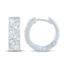 Thumbnail Image 3 of Monique Lhuillier Bliss Marquise & Round-Cut Lab-Grown Diamond Hoop Earrings 1 ct tw Platinum-Plated Sterling Silver