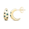 Thumbnail Image 3 of STUDIO BY KAY London Blue Topaz Scatter J-Hoop Earrings 24K Yellow Gold Vermeil Sterling Silver
