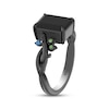 Thumbnail Image 2 of Wicked Octagon-Cut Black Onyx, London Blue Topaz & Green Tourmaline Vine Ring Black Rhodium-Plated Sterling Silver