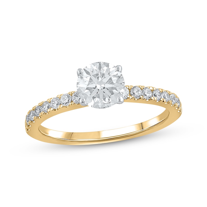 Main Image 1 of Now + Forever Lab-Grown Diamonds Round-Cut Engagement Ring 1-1/4 ct tw 14K Yellow Gold