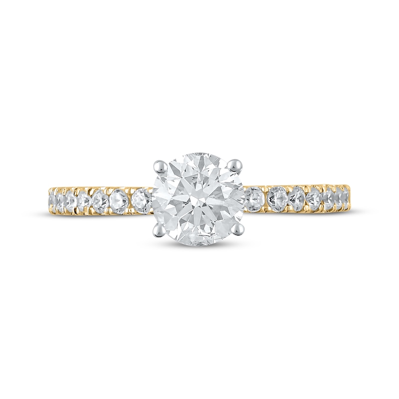 Main Image 2 of Now + Forever Lab-Grown Diamonds Round-Cut Engagement Ring 1-1/4 ct tw 14K Yellow Gold