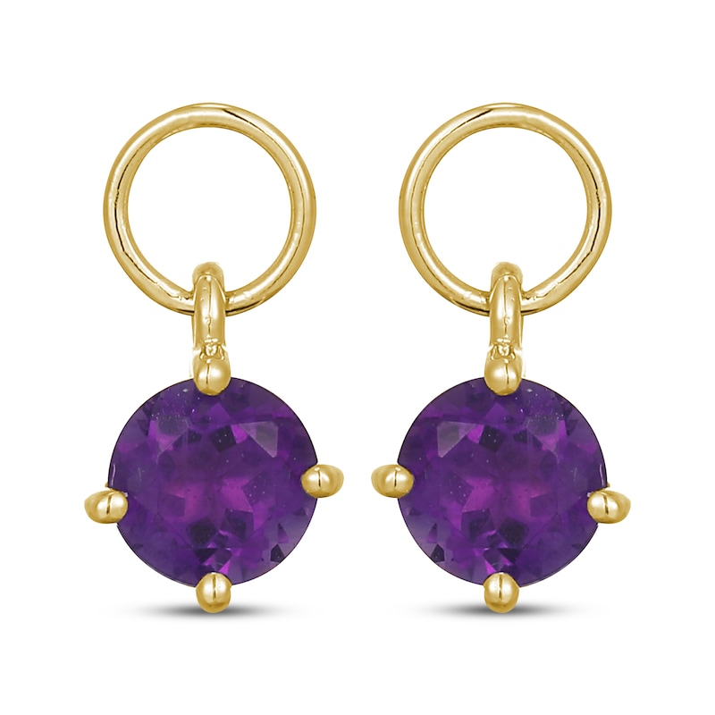 Main Image 2 of STUDIO BY KAY Amethyst Earring Charms 24K Gold Vermeil Sterling Silver