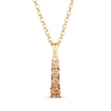 Thumbnail Image 1 of Le Vian Desert Diamonds Chocolate Ombré Drop Necklace 3/8 ct tw 14K Honey Gold 19"