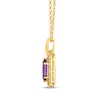Thumbnail Image 2 of Le Vian Hexagon-Cut Amethyst Necklace 1/8 ct tw Diamonds 14K Honey Gold 19"