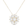 Thumbnail Image 1 of KAY Lab-Grown Diamonds Starburst Halo Necklace 1 ct tw 10K Yellow Gold 18"