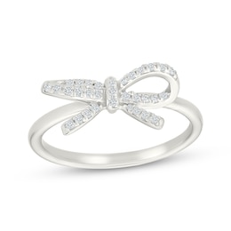 KAY Lab-Grown Diamonds Bow Fashion Ring 1/6 ct tw Sterling Silver