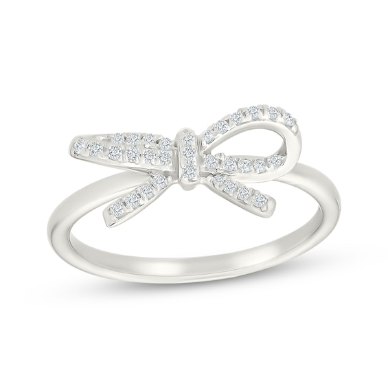 KAY Lab-Grown Diamonds Bow Fashion Ring 1/6 ct tw Sterling Silver