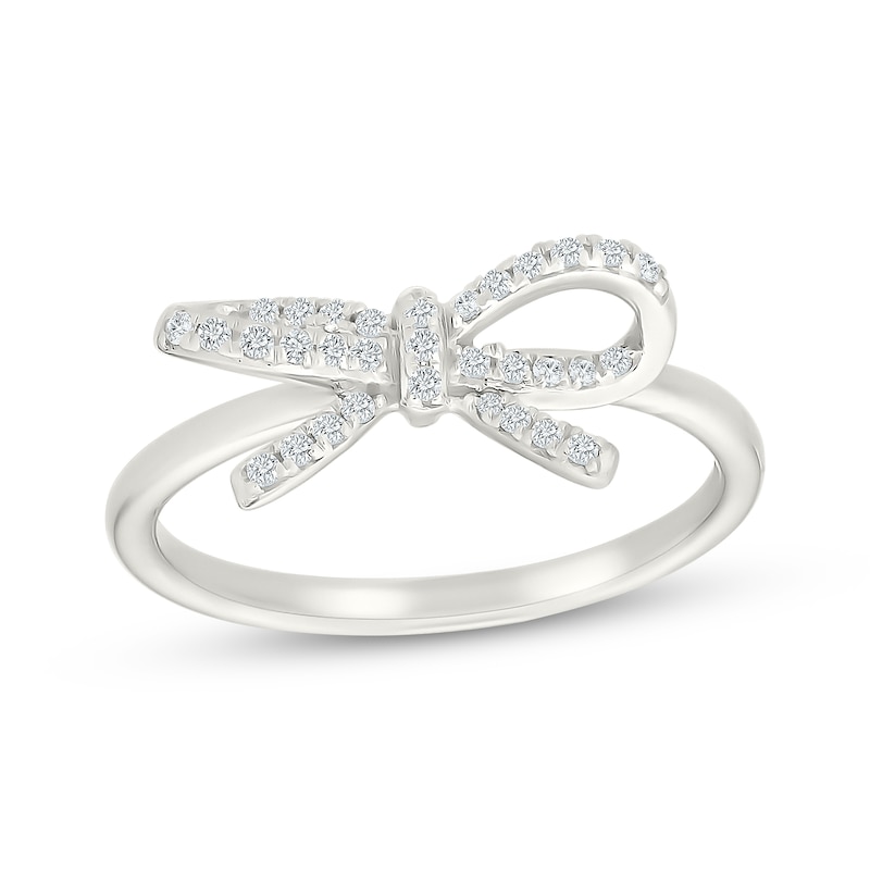 Main Image 1 of KAY Lab-Grown Diamonds Bow Fashion Ring 1/6 ct tw Sterling Silver