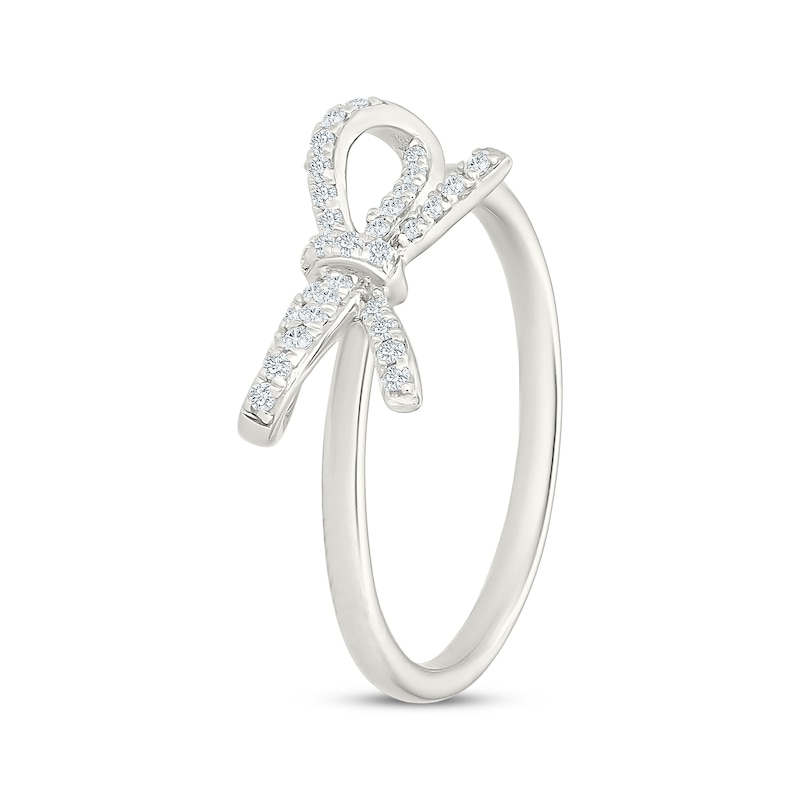 Main Image 2 of KAY Lab-Grown Diamonds Bow Fashion Ring 1/6 ct tw Sterling Silver